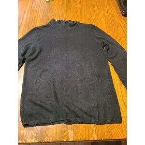 Kim Rogers mock neck black sweater size M Women's - zipper. EUC